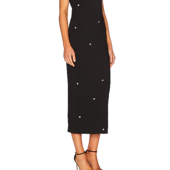 classic white midi dress White Twist Knot Classic Midi Dress